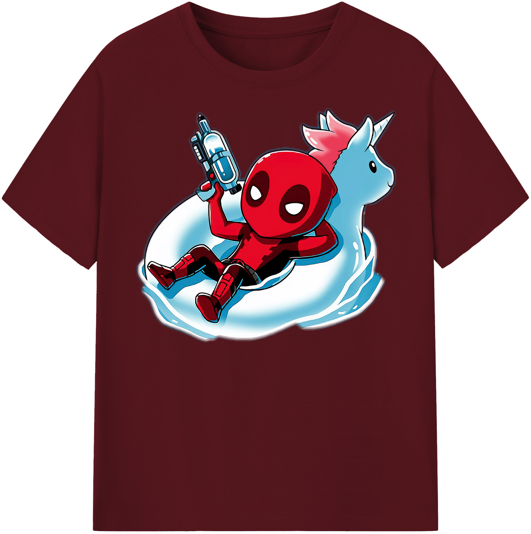 （画像用） Deadpool デッドプール 綿100％半袖Tシャツ（フロントプリント）